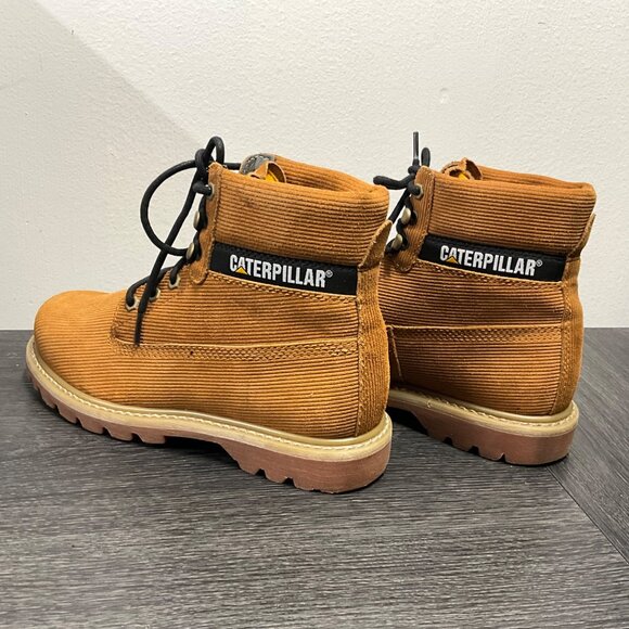 Caterpillar Mens Corduroy Lace-Up Ankle Boots Size 9 Rugged Durable Sole - Picture 12 of 15